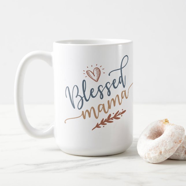 Caneca De Café Mãe abençoada (Com Donut)