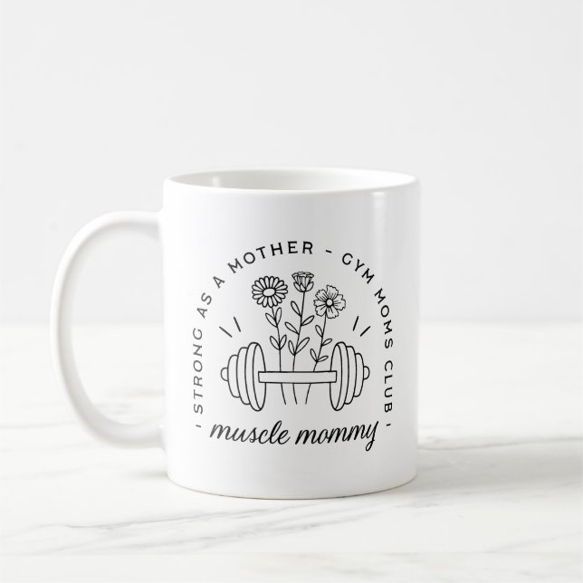 Caneca De Café Mãe academia mãe musculosona mãe engraçada (Esquerda)