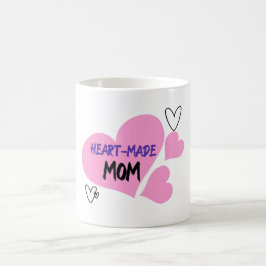 Caneca De Café Mãe Adotiva Feita Pelo Coração Mãe