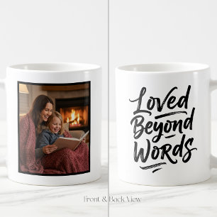 Caneca De Café Mãe Amada Além das Palavras Personalizado Fácil 1