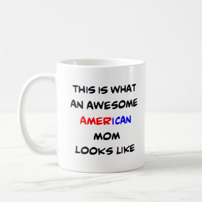 Caneca De Café mãe americana, incrível (Esquerda)