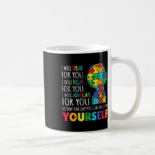 Caneca De Café Mãe apoia Autismo Sensibilização Garoto Autista Fi