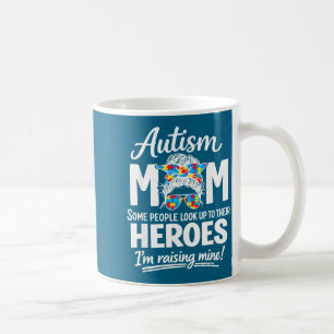 Caneca De Café Mãe autista criando orgulho consciência quebra-cab