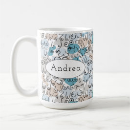 Caneca De Café Mãe azul de humor divertido