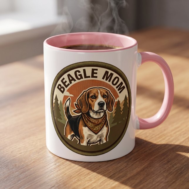 Caneca de Café Mãe Beagle | Presente para Mãe de C (Criador carregado)