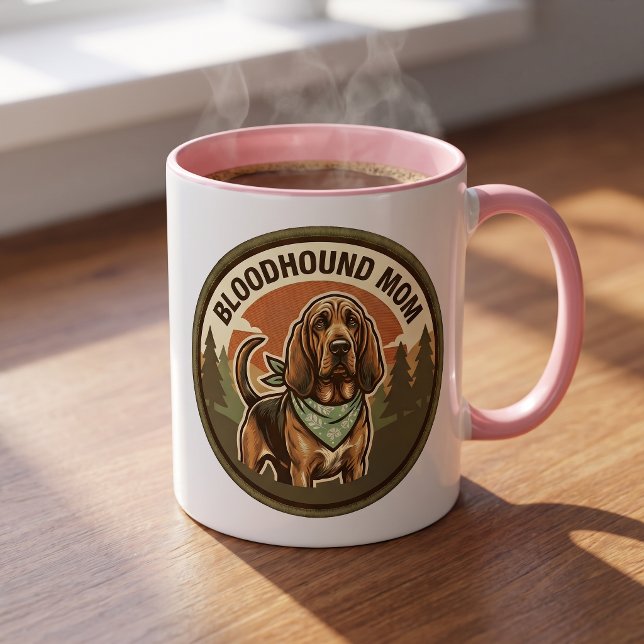 Caneca de Café Mãe Bloodhound | Presente de Mãe de (Criador carregado)
