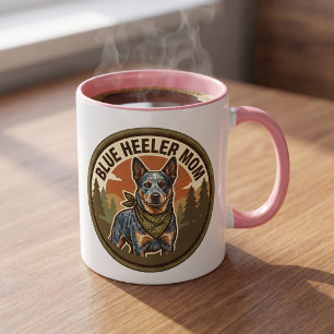 Caneca de Café Mãe Blue Heeler Presente para Mãe