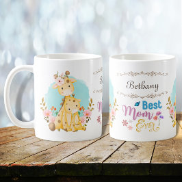 Caneca De Café Mãe Bonita, Menininho, Girafas Melhor Mãe Já Perso