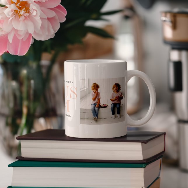 Caneca De Café "Mãe Bônus" Madrasta | Colagem de Duas Fotos (Criador carregado)