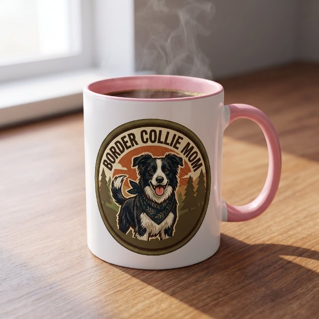 Caneca de Café Mãe Border Collie | Presente de Mãe (Criador carregado)
