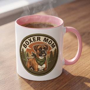 Caneca de Café Mãe Boxer Presente para Mãe de Ca