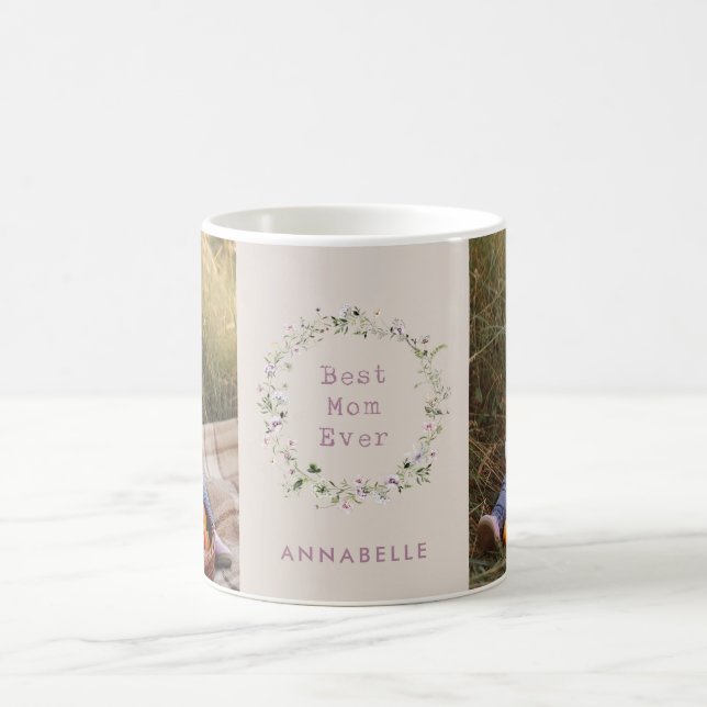 Caneca De Café Mãe, brinde floral. Simples e elegante. (Centro)