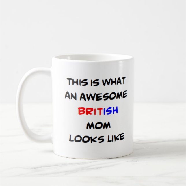 Caneca De Café mãe britânica, incrível (Esquerda)