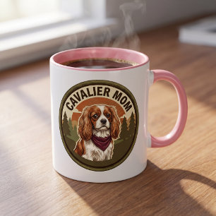 Caneca de Café Mãe Cavalier Presente de Cachorro