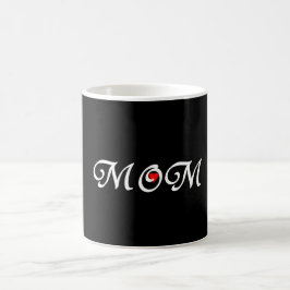 Caneca De Café Mãe com coração vermelho