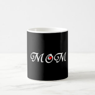 Caneca De Café Mãe com coração vermelho