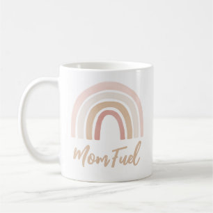 Caneca De Café Mãe Combustível Boho Rosa Dia de as mães Arco-Íris