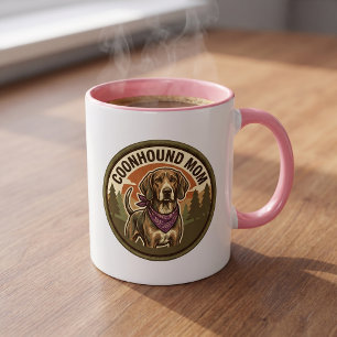 Caneca de Café Mãe Coonhound   Presente para Mãe d