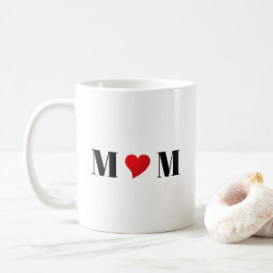 Caneca De Café Mãe coração vermelho, Mãe, Dia de as mães, pr