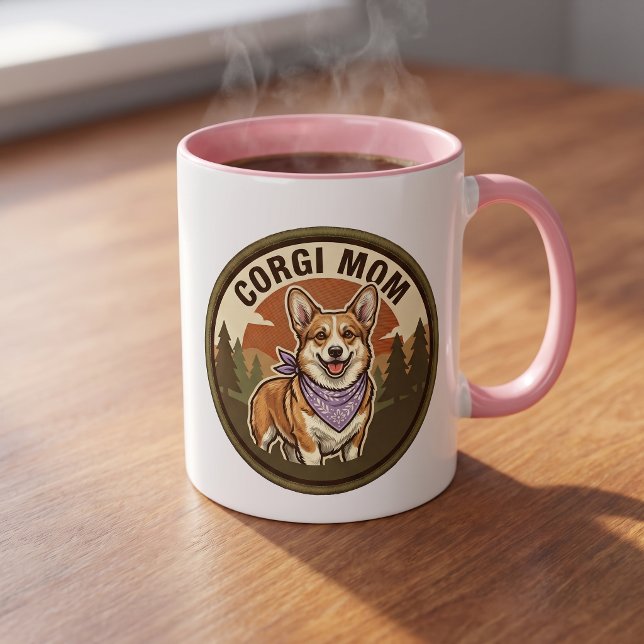 Caneca de Café Mãe Corgi | Presente para Mãe de Ca (Criador carregado)