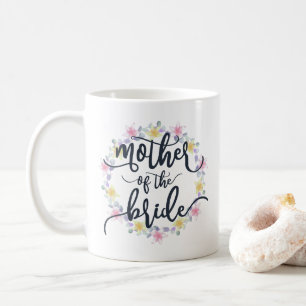 Caneca De Café Mãe da Caligrafia do Casamento Bride Mug