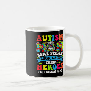 Caneca De Café Mãe de Autista Criando Herói Groovy Cabelo Desarru