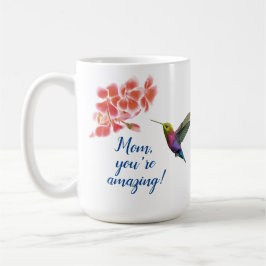 Caneca De Café Mãe de beija-flor e flores