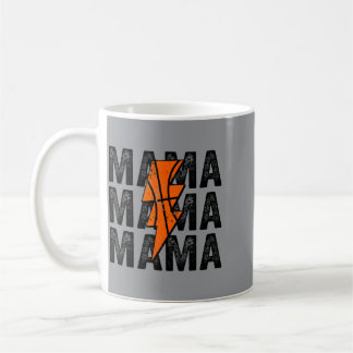 Caneca De Café Mãe de Beisebol com Raio Desgastado Mamãe