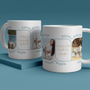 Caneca De Café Mãe de Cachorro 3 Foto Vertical Palavras Amorosas