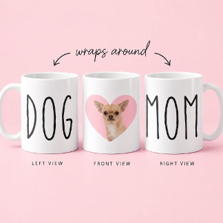 Caneca De Café Mãe de Cachorro Amante de Cachorro Foto Personaliz