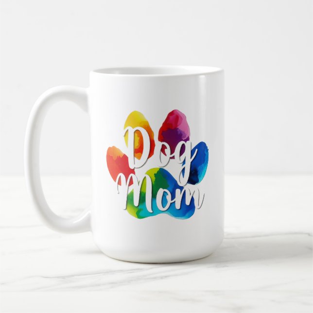 Caneca De Café Mãe de cachorro bebê peludo Dia das Mães aniversár (Esquerda)