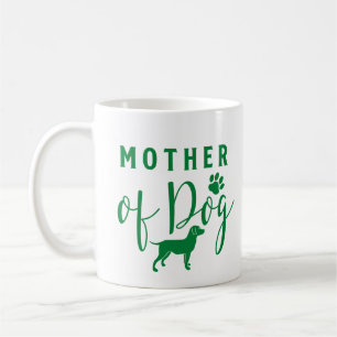 Caneca De Café Mãe de Cachorro, Design Verde-Mãe