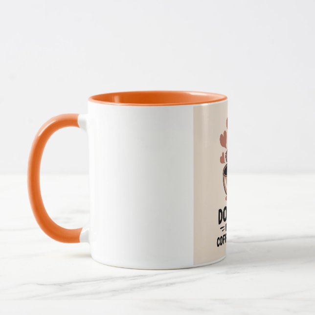 Caneca de Café Mãe de Cachorro Engraçada — "Alimen (Esquerda)