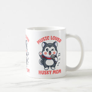 Caneca De Café Mãe de Cachorro Fofa Cantora Banda Música Siberian