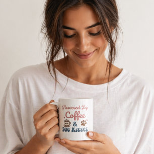 Caneca De Café Mãe de Cachorro Retrô Amante de Café - Energizada