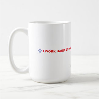 Caneca de Café Mãe de Cachorro – Trabalho Duro par