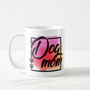 Caneca De Café Mãe de cão colorida moderna