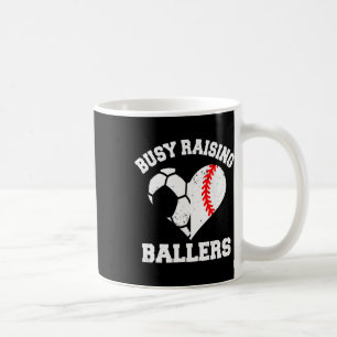 Caneca De Café Mãe de Coração Ocupada Criando Byllers Futebol Bys