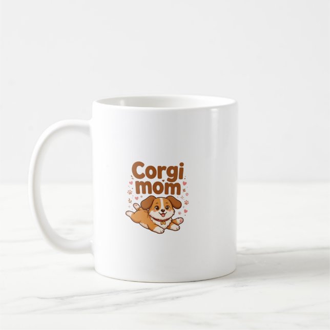 Caneca De Café Mãe de Corgi (Esquerda)