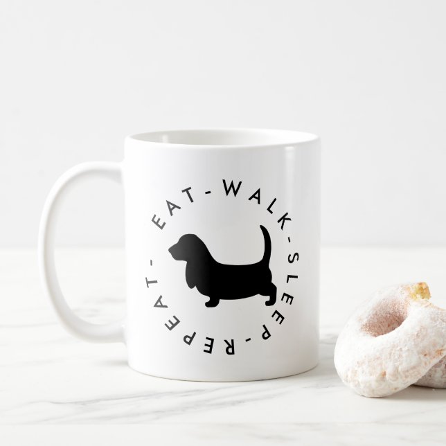 Caneca De Café Mãe de Dachshund (Com Donut)