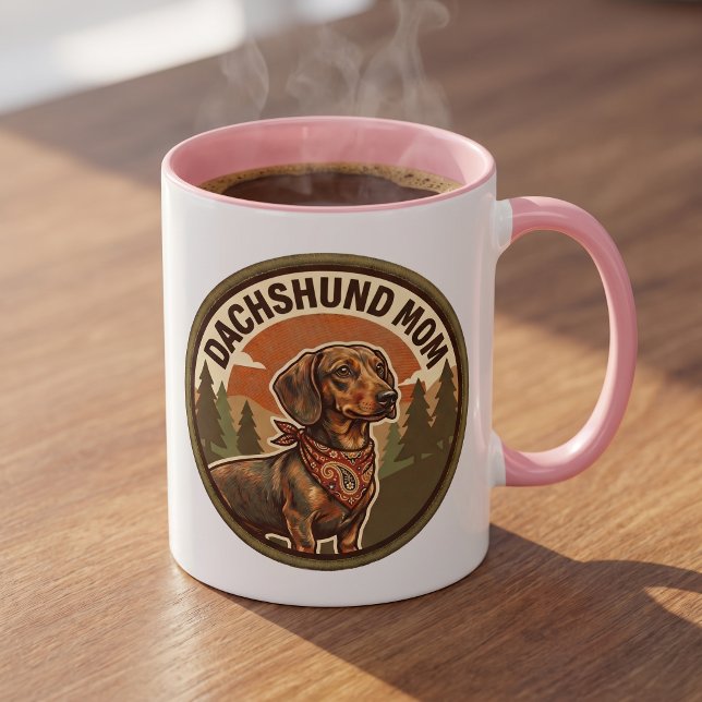 Caneca de Café Mãe de Dachshund | Presente para Mã (Criador carregado)