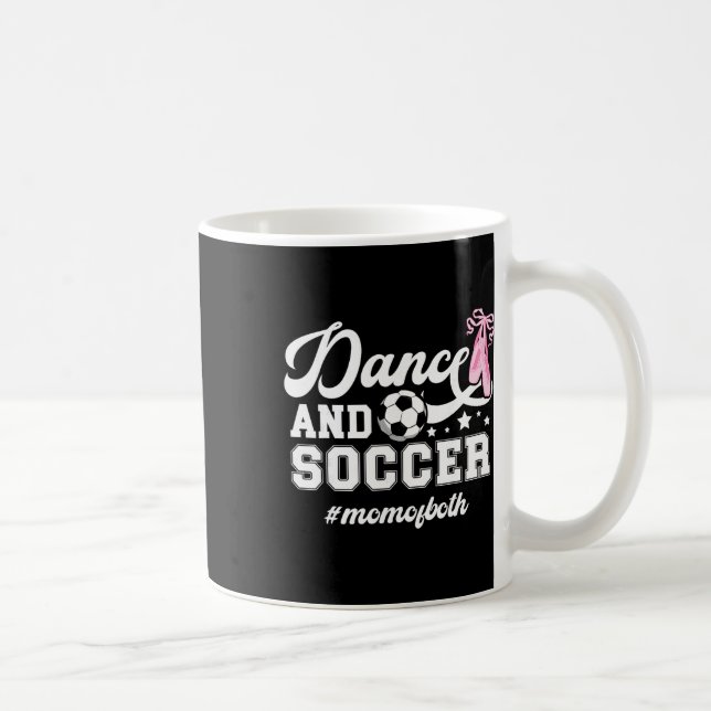 Caneca De Café Mãe de Dança e Futebol de Ambos Dançando e Futebol (Direita)