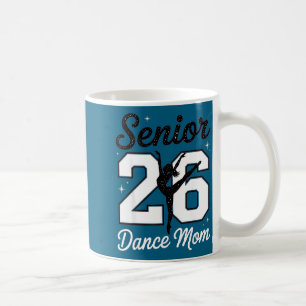 Caneca De Café Mãe de dança sênior turma de 2026 filha dançarina