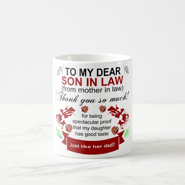 Caneca De Café Mãe de direito para filho de direito obrigado você (Centro)