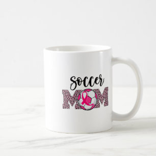 Caneca De Café Mãe de Futebol Conscientização do Câncer de Mama F