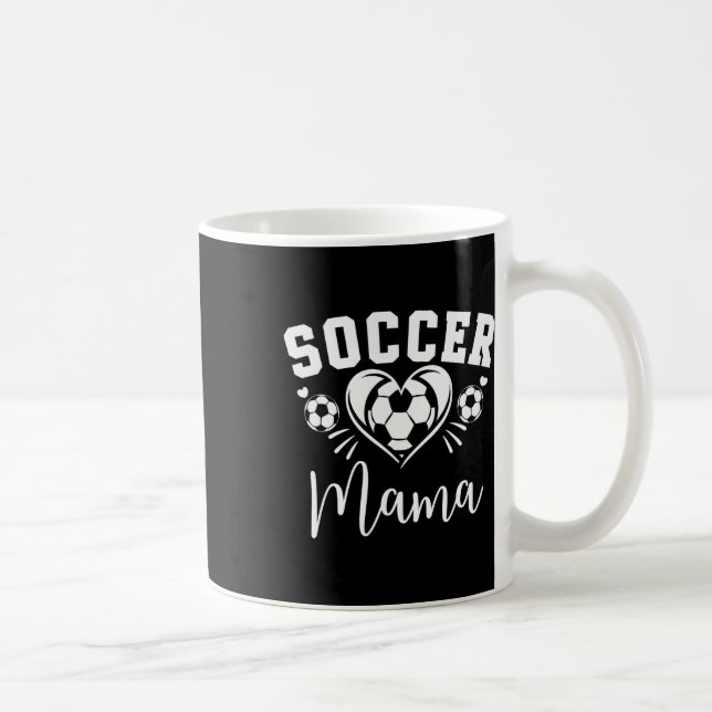Caneca De Café Mãe de Futebol Coração de Futebol  (Direita)