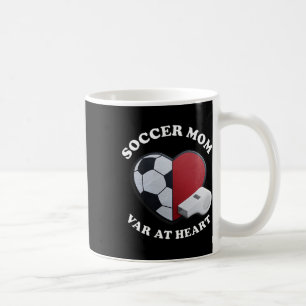 Caneca De Café Mãe de Futebol do Dia do Jogo – Coração 3D e Desig