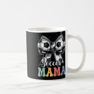 Caneca De Café Mãe de Futebol Retro Groovy Futebol Softbyll Mãe