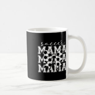 Caneca De Café Mãe de Futebol Retro Groovy Futebol Softll Mamãe