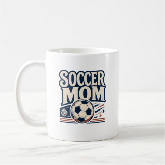 Caneca De Café Mãe de Futebol Vintage Presente para Fã de Futebol